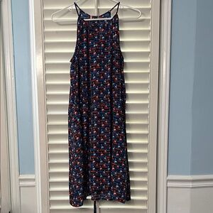 Pixley Blue and Red Patterned Dress